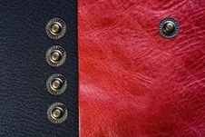Five Buttons On The Black And Pink Leather Stock Images Five Buttons On The Black And Pink Leather Stock Images