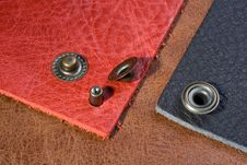 Pink, Black, Brown Leather With Buttons Royalty Free Stock Images Pink, Black, Brown Leather With Buttons Royalty Free Stock Images