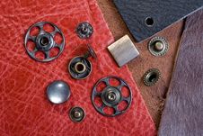 Black-pink Leather And Buttons Royalty Free Stock Photo Black-pink Leather And Buttons Royalty Free Stock Photo