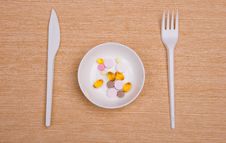 Menu For A Dinner From Pills Stock Image Menu For A Dinner From Pills Stock Image