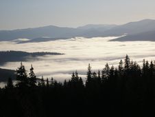 Fog Of Carpathians Stock Photo Fog Of Carpathians Stock Photo