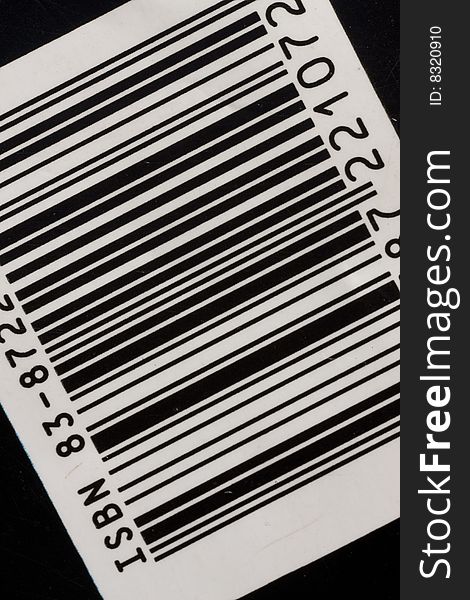 Barcode on the black background