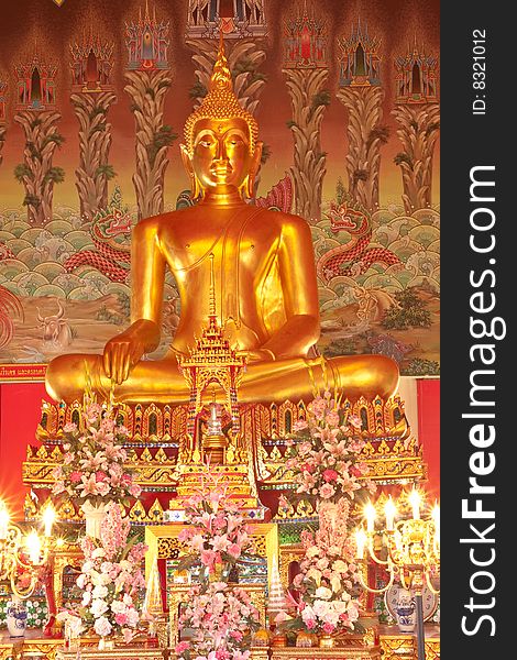 à¸ºBuddha image in buddhist church, Aytthaya province, Thailand. à¸ºBuddha image in buddhist church, Aytthaya province, Thailand.
