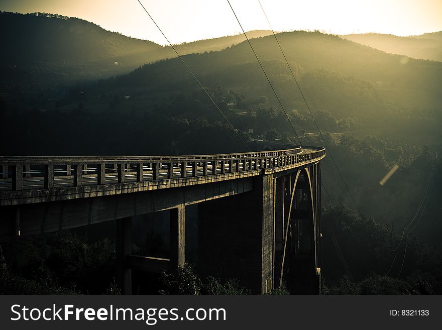 Bridge in the mountains of Montenegro.