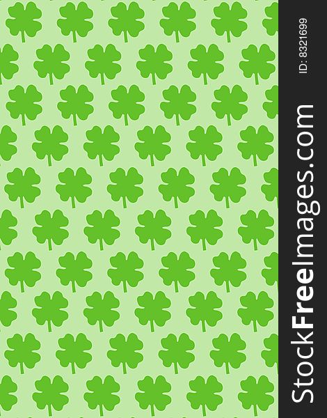 A green clover wallpaper design.