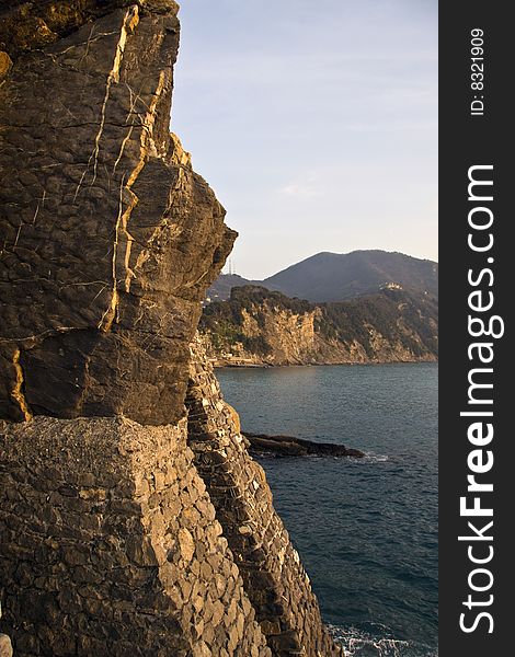 Beautiful landscape of Camogli, Italian Riviera