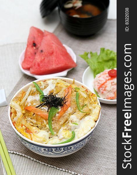 Prepared And Delicious Japanese Food-egg Rice