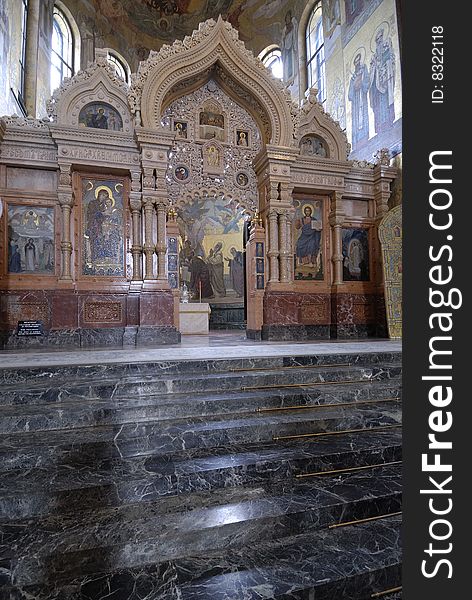 Altar inside a church in St. Petersburg, Russia. Altar inside a church in St. Petersburg, Russia