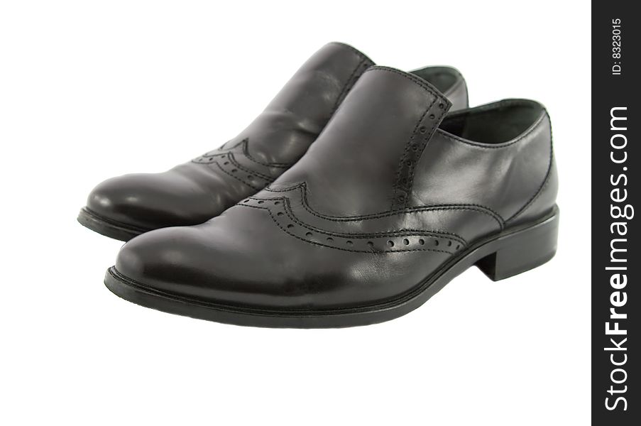 Black male leather shoes