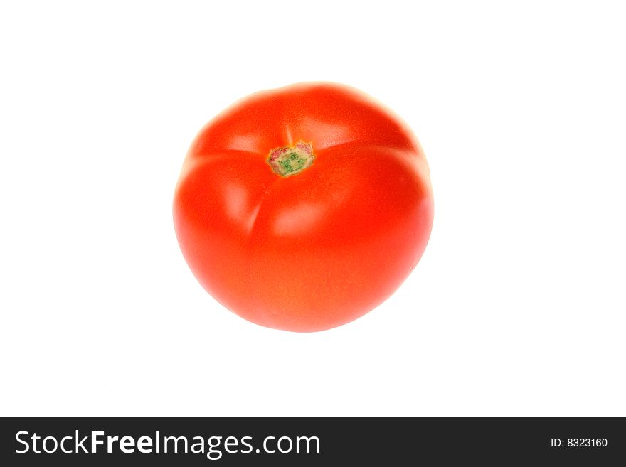 One tomato  isolated on a white background