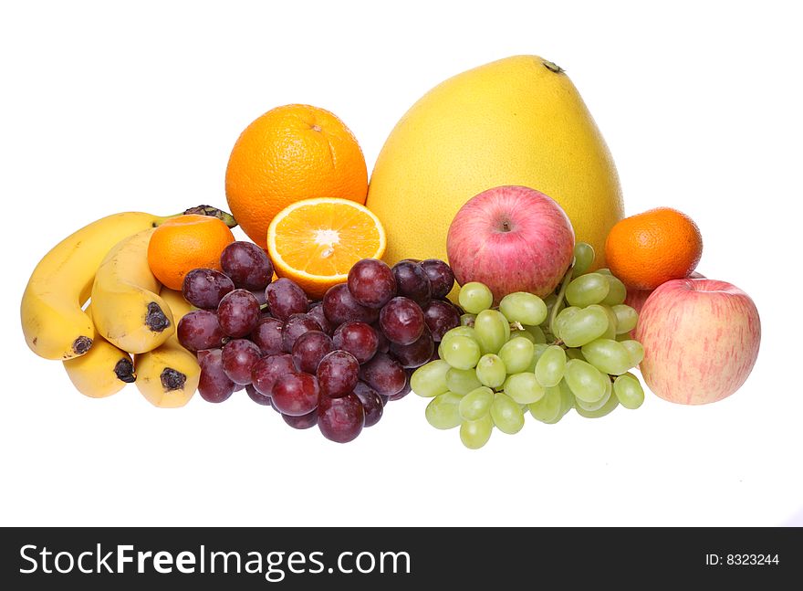 Fruits isolated on a white background