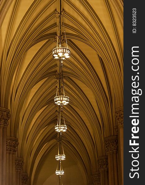 Arches in Saint Patricks Cathedral in NY, NY. Arches in Saint Patricks Cathedral in NY, NY