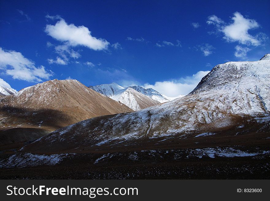 Snow Mountains in Singkiang,China
