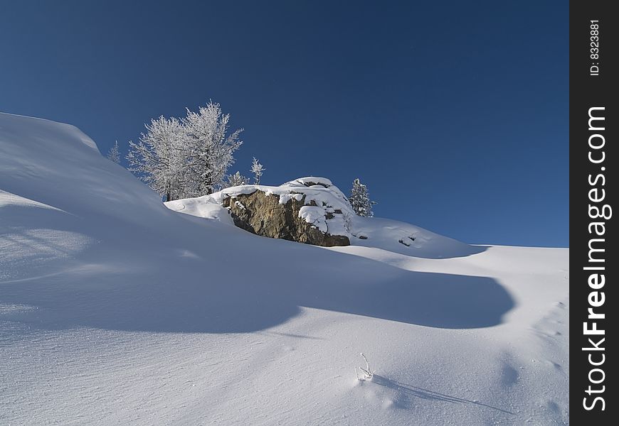 Winter day in the mountains