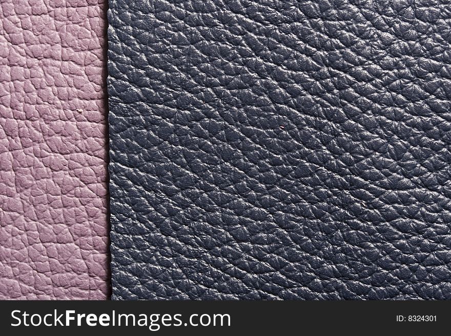Pink Dark Blue Leather