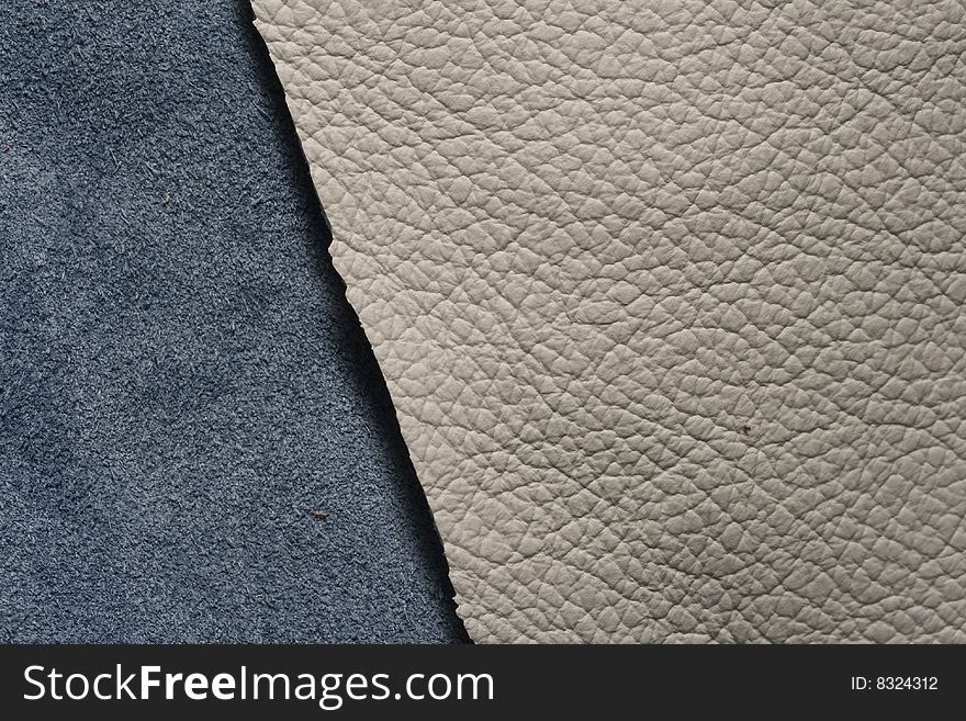 Grey Blue Leather
