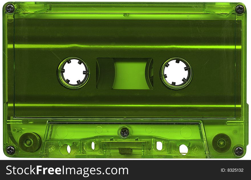 Green cassette tape