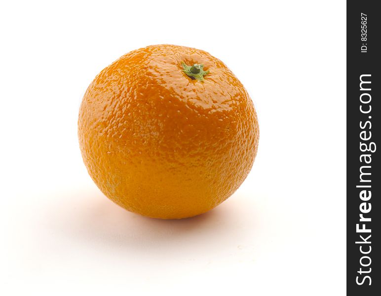 Nice fresh orange isolated on white background