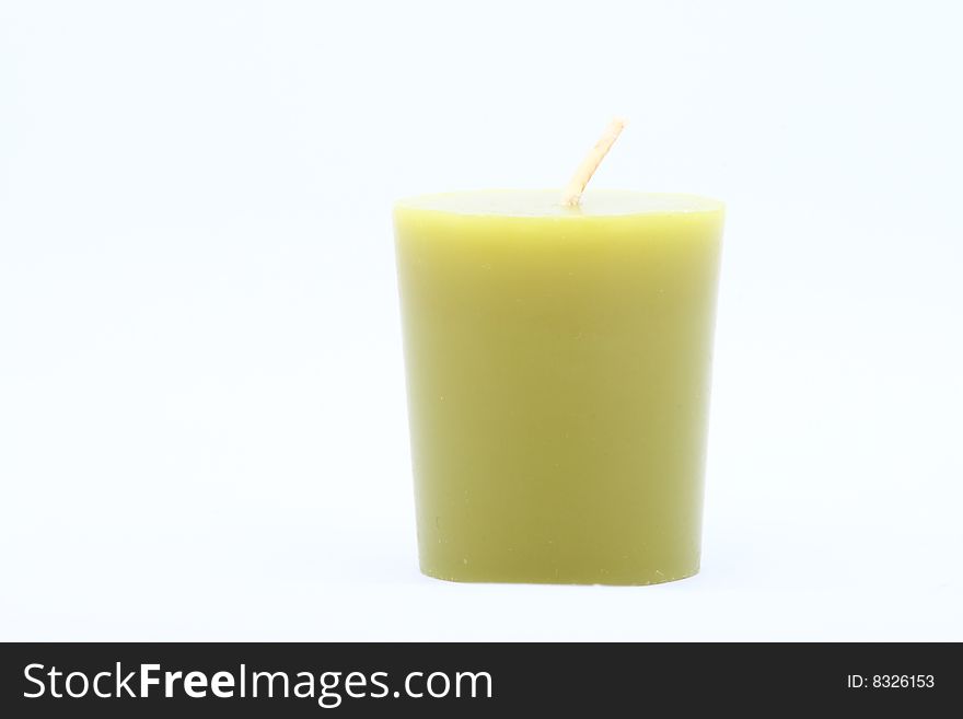 This is candle on white background