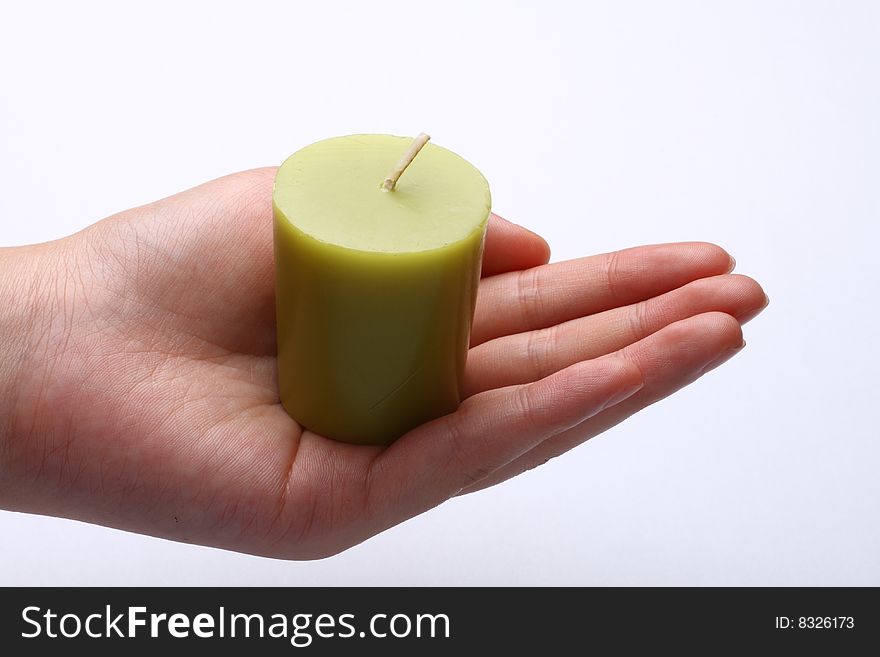 This is a candle in hand