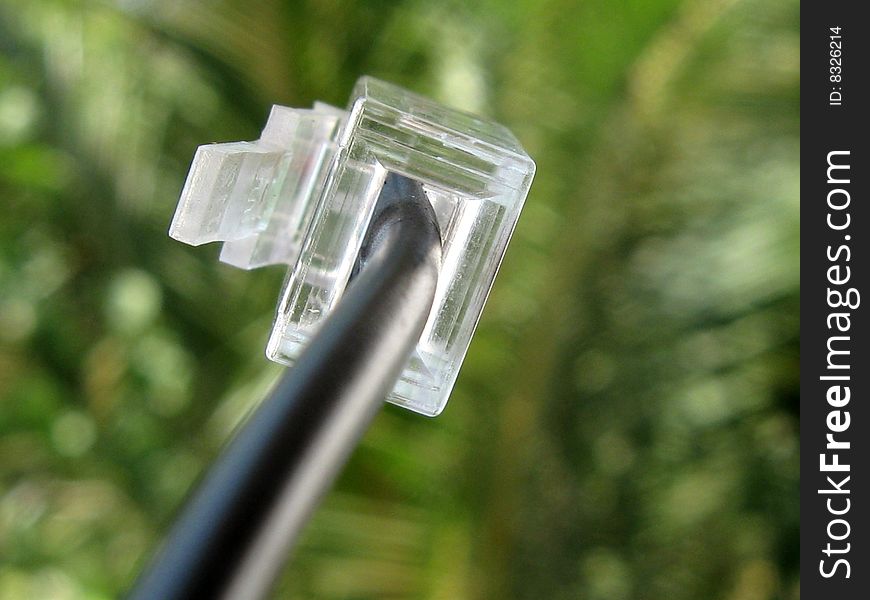 This cable and plug is used for connecting phone wire to the instrument or the phone wire to the modem for broadband connection. This cable and plug is used for connecting phone wire to the instrument or the phone wire to the modem for broadband connection.