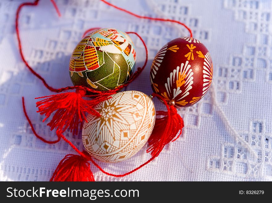 Easter eggs. Holiday public creative activity