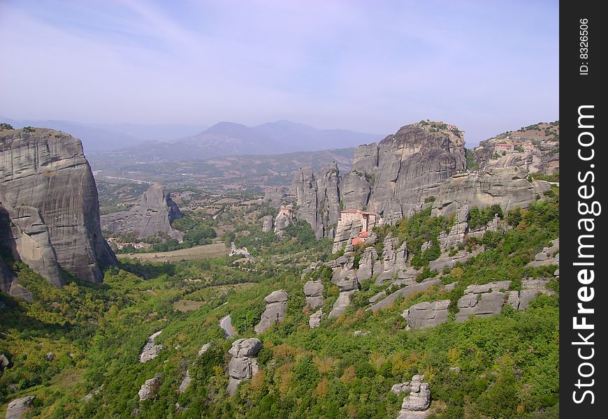 Meteora and its mountain monasteries. Meteora and its mountain monasteries