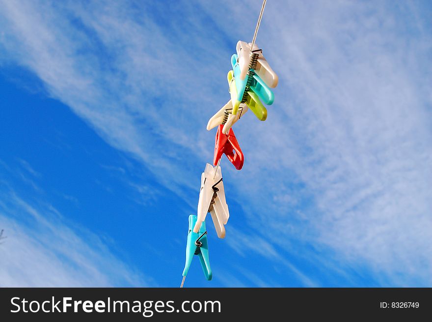 Clothespin on the drying-line