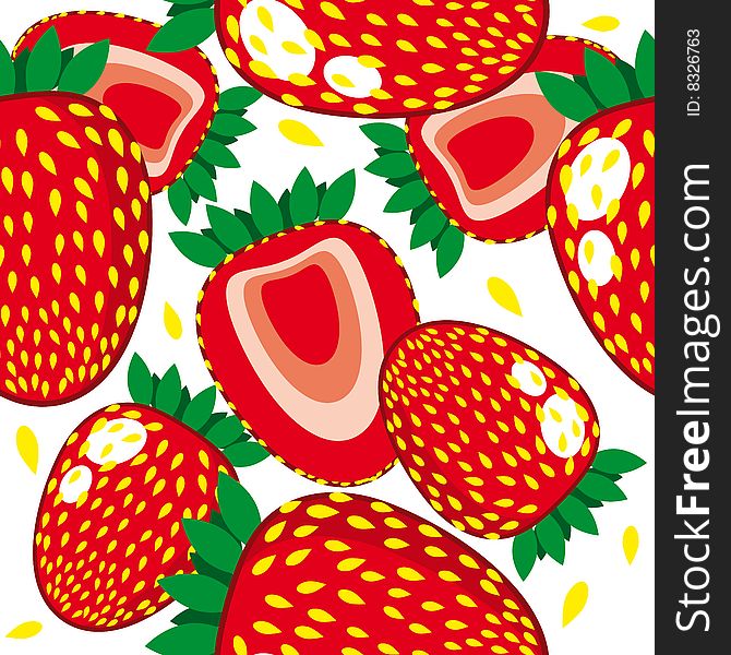 Seamless Background - Strawberry