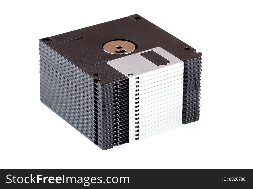 Floppy discs isolated on the white background