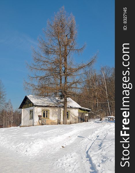 Russia, Moscow suburbs. A small house in village