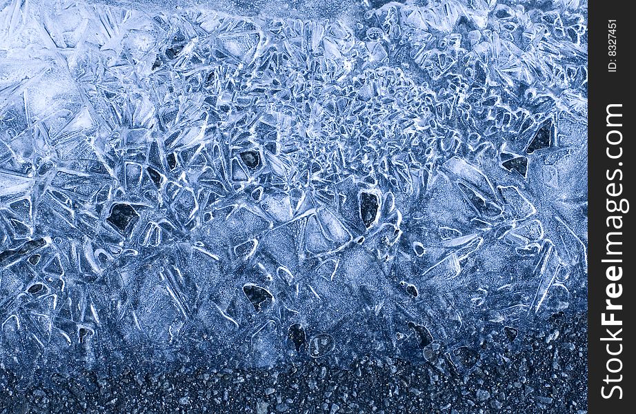 Ice Pattern On Asphalt