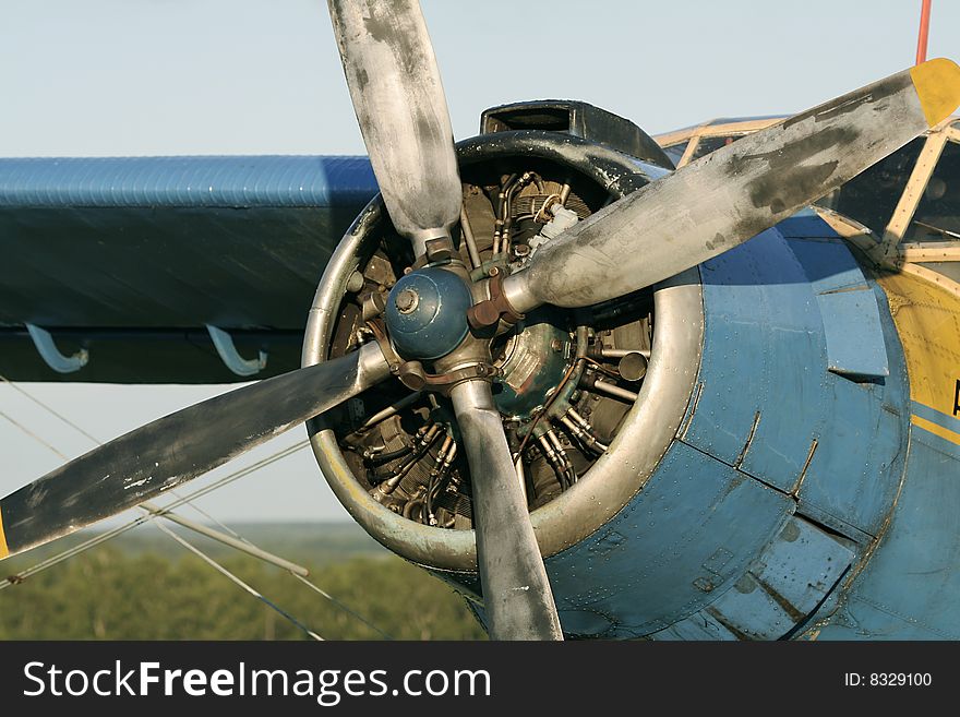 Motor and engine of beautiful plane AN-2. Motor and engine of beautiful plane AN-2