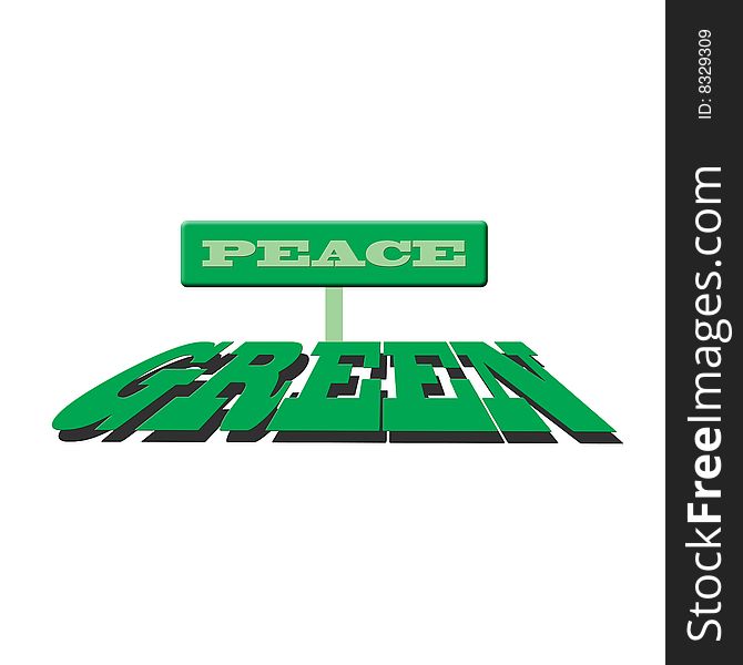 A  new green peace logo design