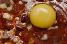 Eggs Fry With Red Beans. Royalty Free Stock Photos Eggs Fry With Red Beans. Royalty Free Stock Photos