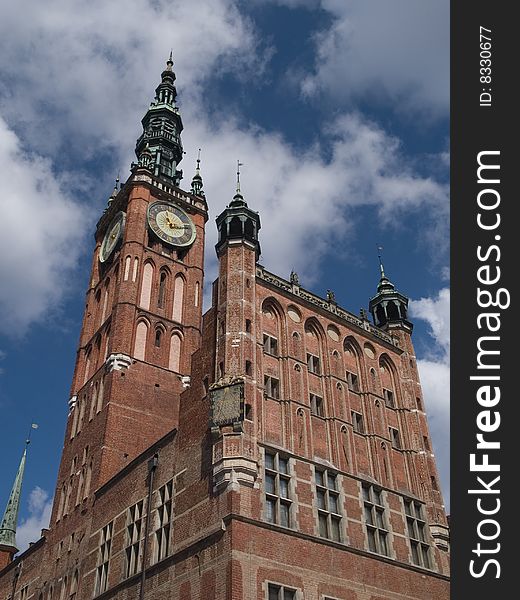 An old city hall in Gdansk, Poland