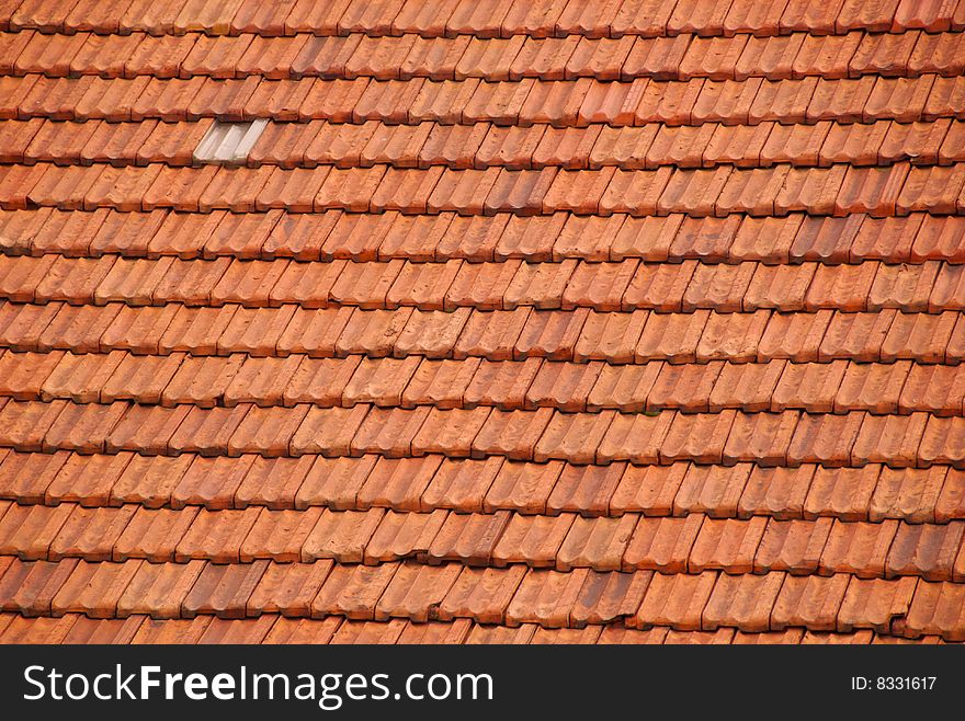 Geometric draw with roof tiles, one missing. Geometric draw with roof tiles, one missing