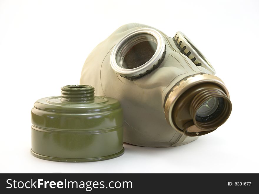 Gas mask - use for protect breath organs from chemical weapon. Gas mask - use for protect breath organs from chemical weapon