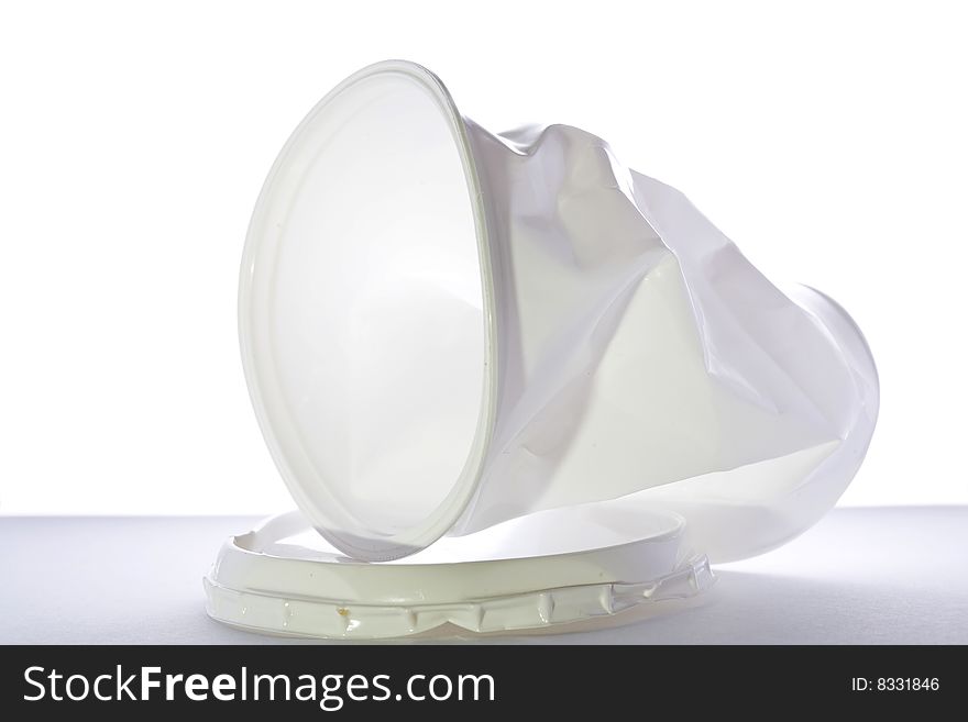 Stock photo: an image of mauled plastic cup
