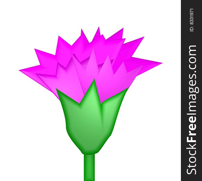Pink flower - computer generated image