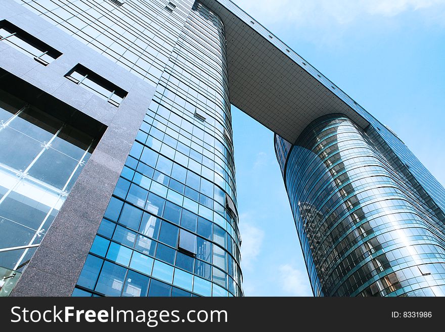 Modern office building with bule sky