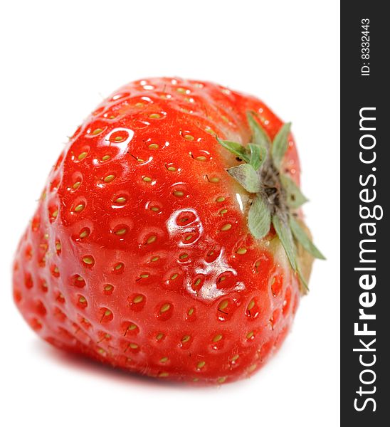 Fresh Strawberry Isolated over White