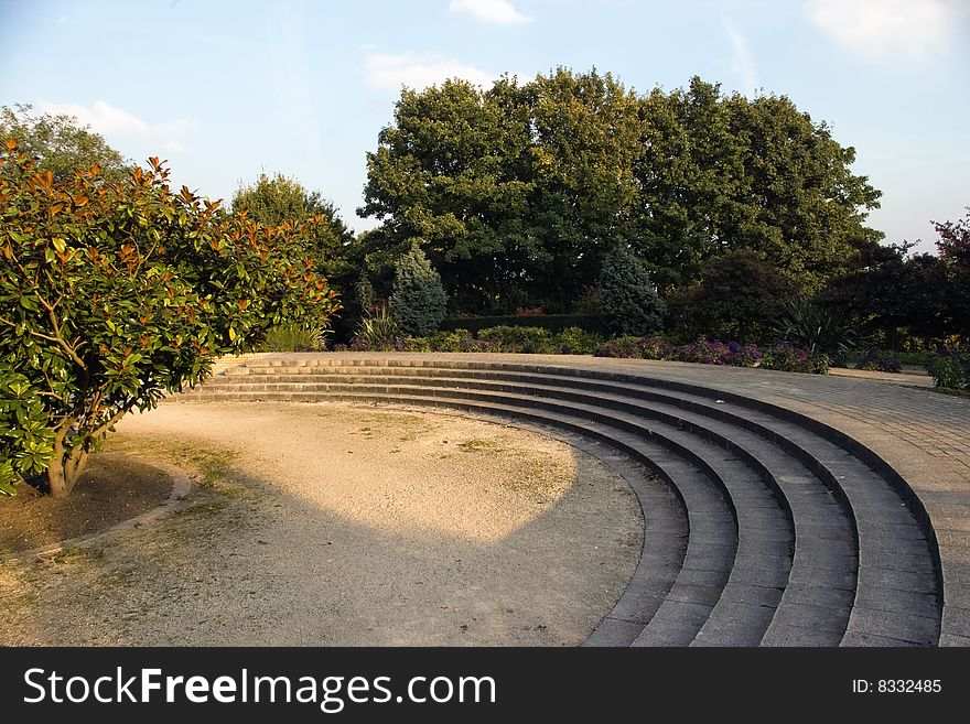 The stone stairs in Park