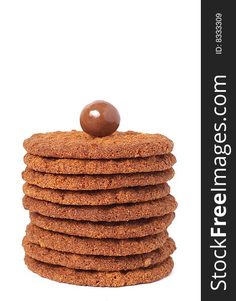 Macro shot of baked cookies stacked together, very shallow depth of field. Macro shot of baked cookies stacked together, very shallow depth of field