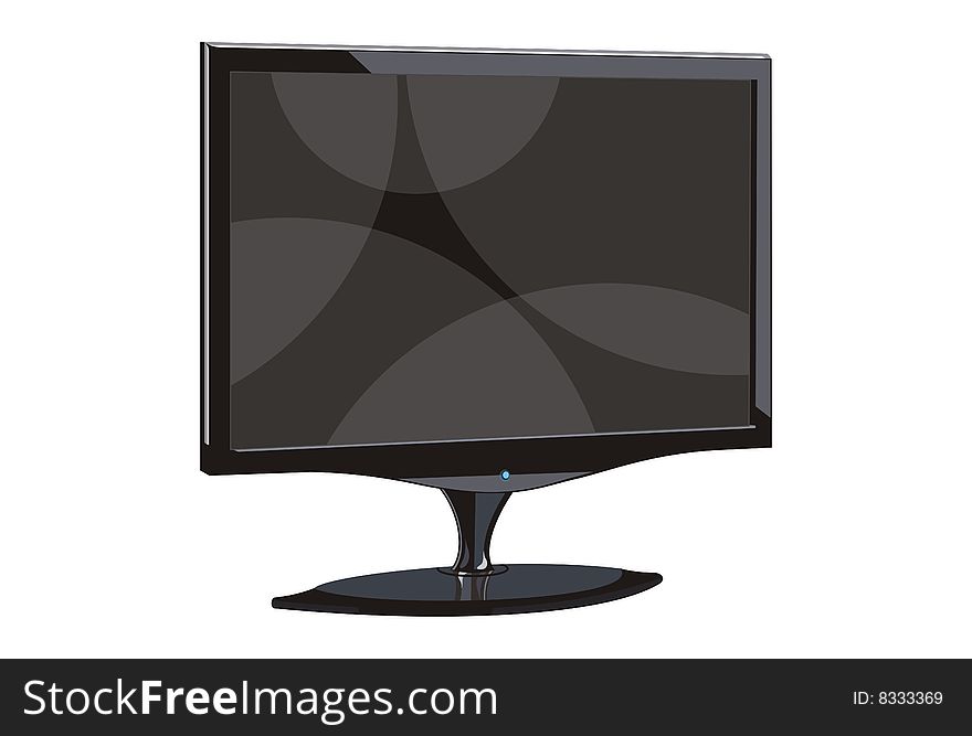 Black LCD monitor without power