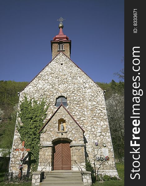 Catholic church of a Hungarian village, Bukkszentlaszlo, Central Europe. Catholic church of a Hungarian village, Bukkszentlaszlo, Central Europe