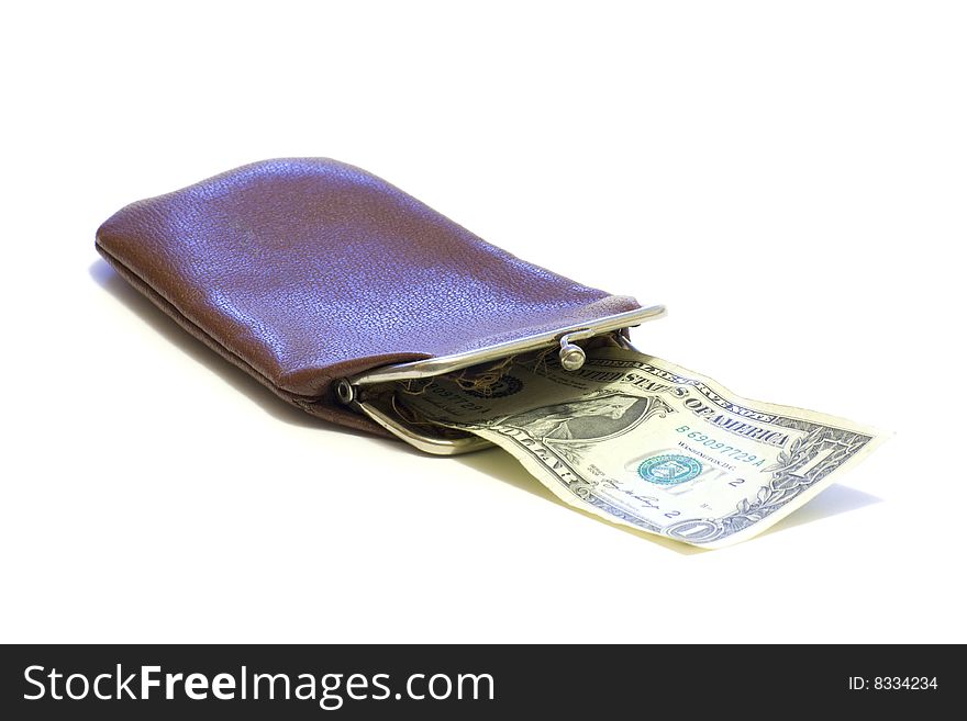 Wallet on a white background. Wallet on a white background