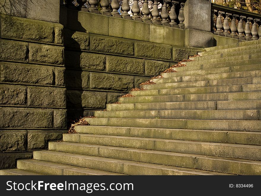 Steps to Park Circus in Glasgow in Scotland. Steps to Park Circus in Glasgow in Scotland