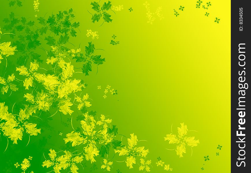 Abstract four leaf clover isolated on white. Spring, freshness concept. Useful for Saint Patrick day too.