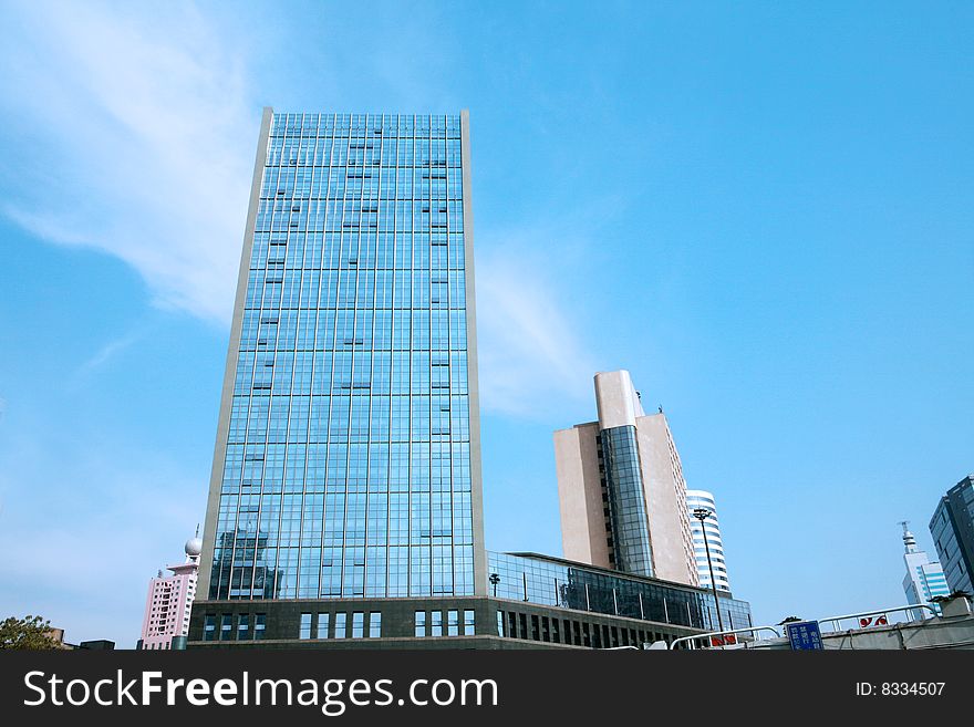 Modern office building with bule sky